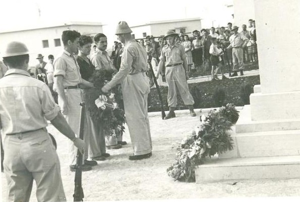 Ceremony at Kiryat Atta, circa 1950. (Kiryat Atta Museum/PikiWiki Israel)