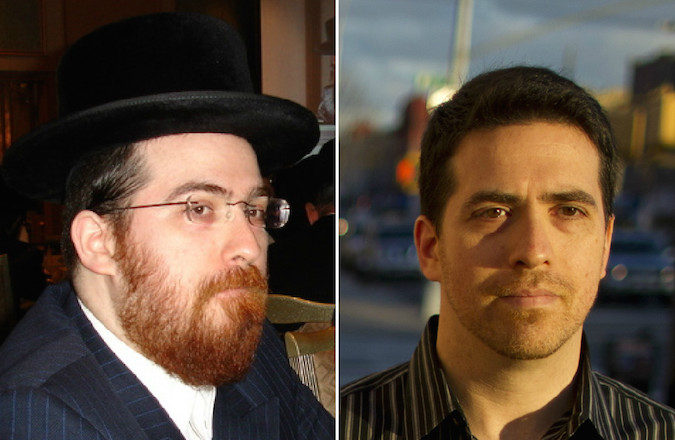 Shulem Deen as a Skverer Hasid (left) and a modern, secular Jew. (First photo courtesy of Shulem Deen, second by Pearl Gabel)