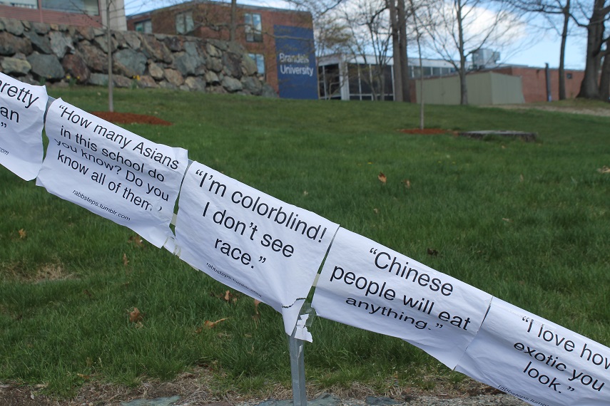 A project of the Brandeis Asian American Student Association aims to raise awareness about stereotyping at Brandeis. (Uriel Heilman)