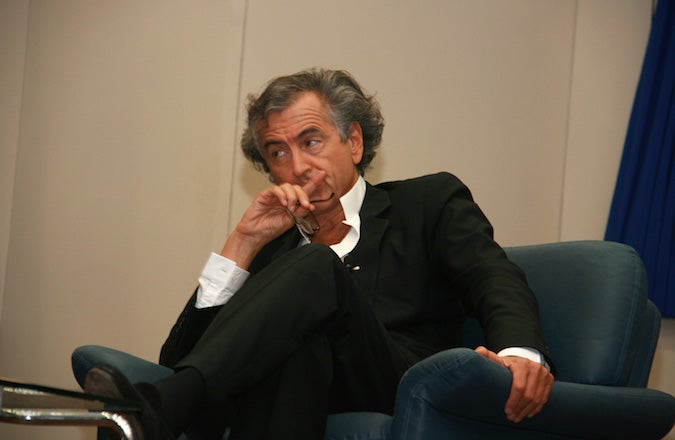 Bernard-Henri Lévy at Tel Aviv University in 2011. (Wikimedia)
