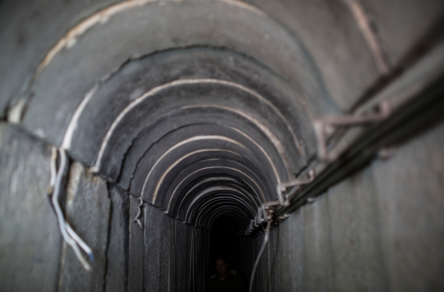 A previously discovered underground tunnel built by Hamas militants from the Gaza Strip into Israel, Aug. 4, 2014. (Ilia Yefimovich/Getty Images)