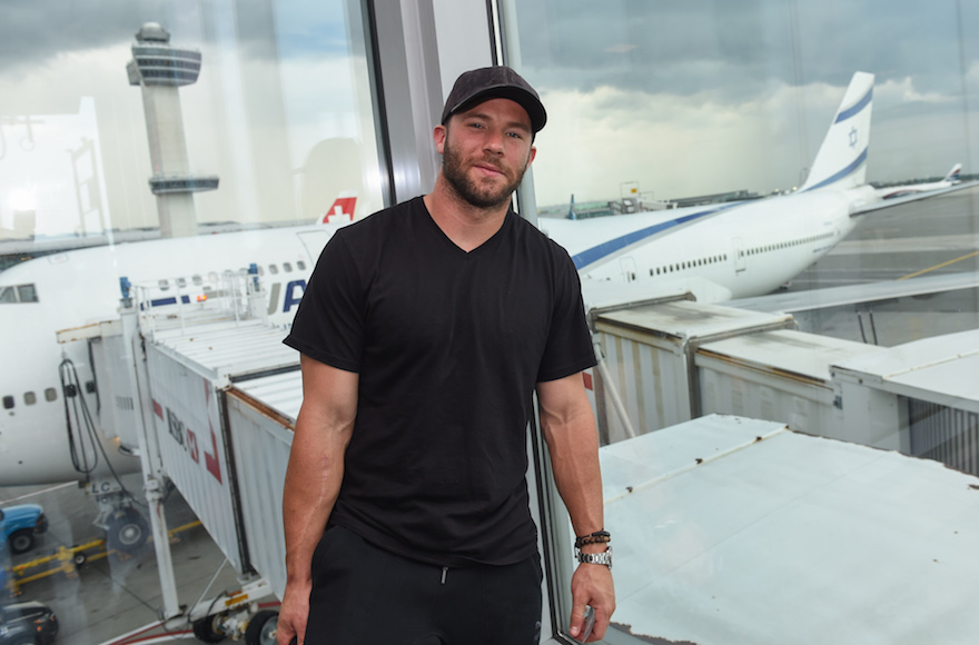 Julian Edelman will fly on El Al's new service from Tel Aviv to Boston's Logan International Airport. (Shahar Azran)