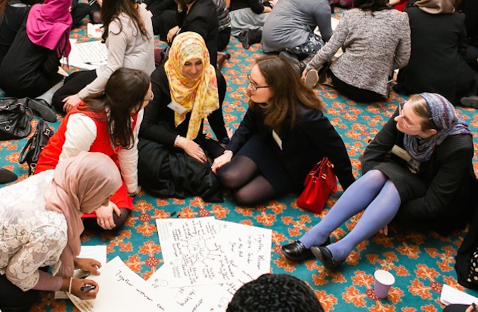 Participants of the launch of the Muslim and Jewish Women's Network at the Jewish Museum in Camden on June 9. (Yakir Zur)