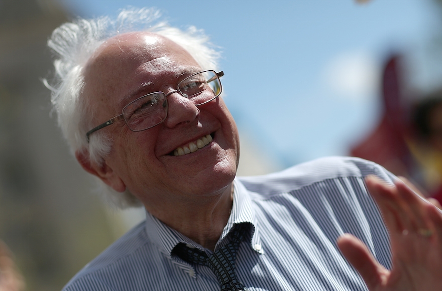 Bernie Sanders at a march in Washington, DC, April 20, 2015. (Win McNamee/Getty Images)