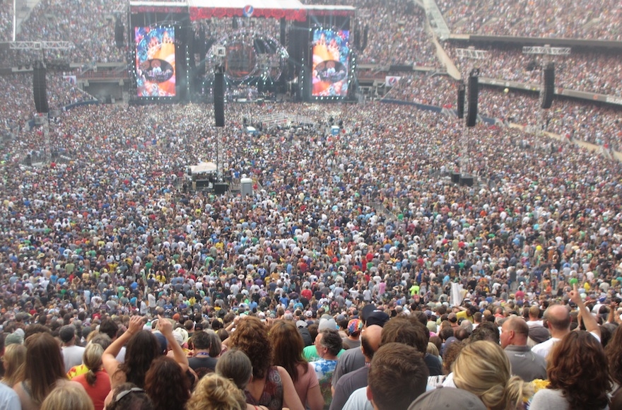 Over 70,000 fans packed Chicago's Soldier Field each night as part of the Grateful Dead's three-gig Fare Thee Well Tour. (Howard Blas)