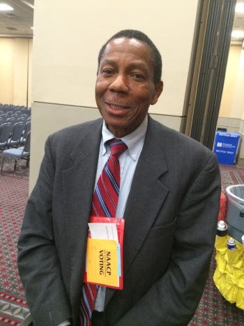 Alex Bethea, a city councilman in Trenton, N.J., who participated in the NAACP convention, attended a Rosenwald school in North Carolina. (Lisa Hostein) 