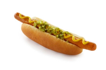 The famous Dodger Dog is 10 inches long but not kosher. (Wikimedia Commons)