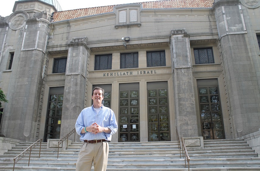 Rabbi William Hamilton of Brookline's Kehillath Israel is credited with helping rejuvenate the 98-year-old synagogue. (Uriel Heilman)