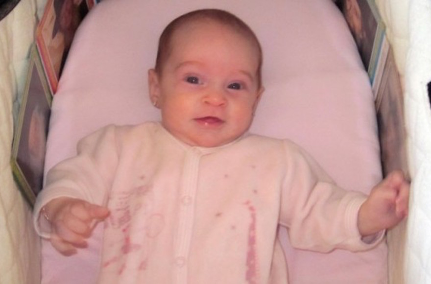 Chaya Zissel Braun, a 3-month-old baby killed in a terrorist attack in Jerusalem on October 22, 2014. (Channel 2 Screenshot)