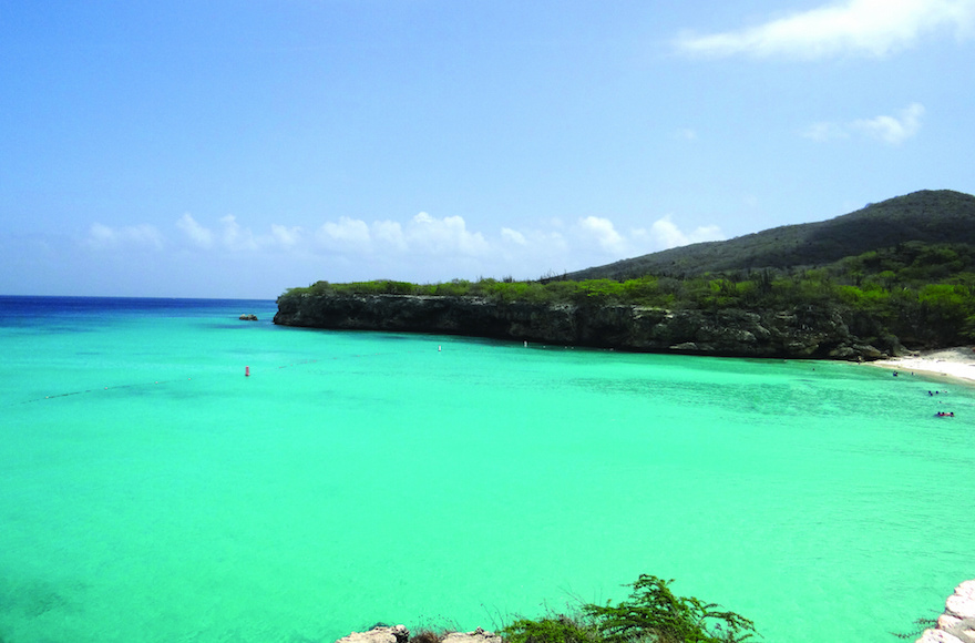 A beach along Curacao's lush Caribbean coastline in 2015. (Melissa Apter/Washington Jewish Week)