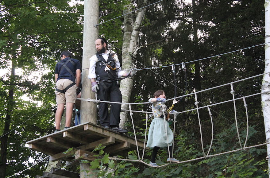 Jiminy Peak has become a popular August destination for haredi Orthodox Jews. (Uriel Heilman)