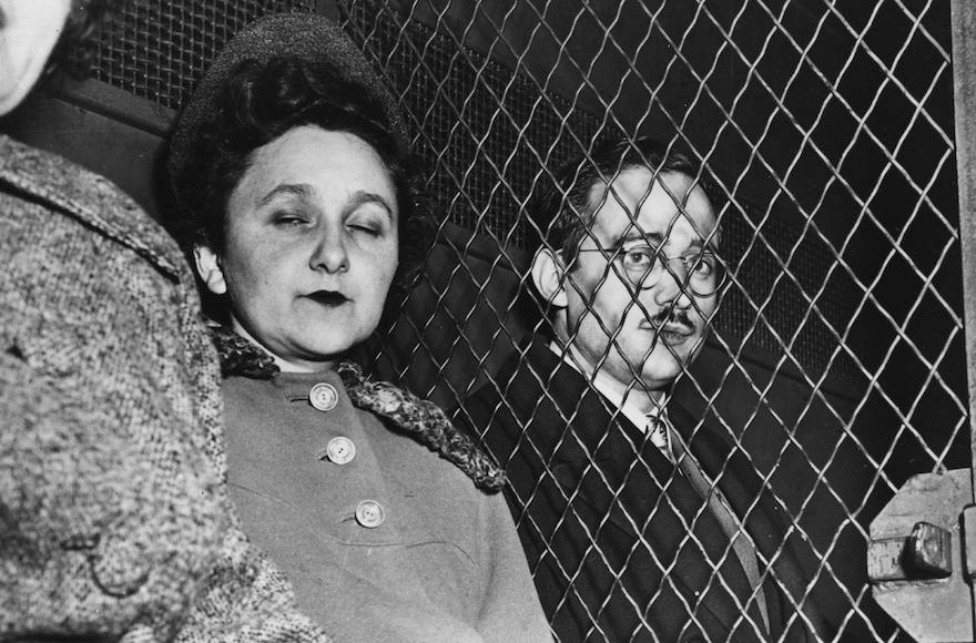 Julius and Ethel Rosenberg en route to the Federal House of Detention, after they had been found guilty of nuclear espionage. (Keystone/Getty Images)