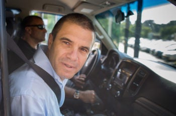 Gal Hirsch, a former army brigadier-general recently appointed to be the next head of the Israel Police, arriving to testify before the Turkel Committee at the Prime Minister's Office in Jerusalem on September 1, 2015. (Yonatan Sindel/Flash90)