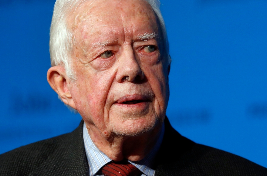 Former President Jimmy Carter speaking during a forum in Boston, Nov. 20, 2014. (Elise Amendola/AP Images)