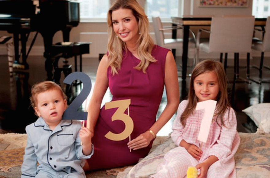 Ivanka Trump, shown with her son Joseph, left, and daughter Arabella. (Twitter)