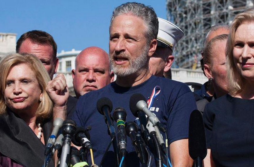 Jon Stewart speaking on Capitol Hill on Wednesday, Sept. 16, 2015. (Twitter)