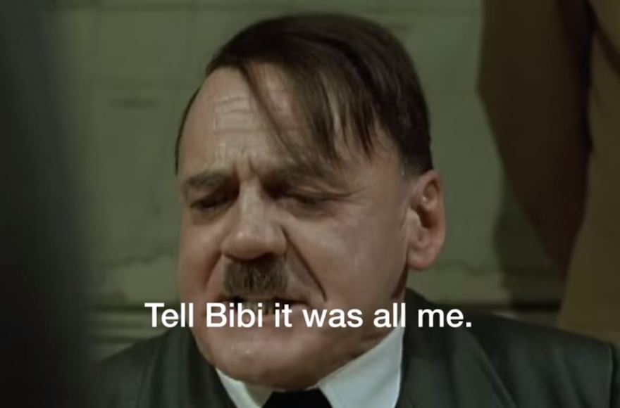 Hitler ranting in a parodied scene from 