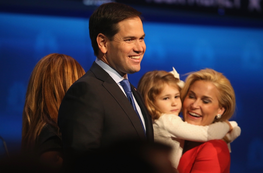 Sen. Marco Rubio after the CNBC Republican Presidential Debate at the University of Colorado in Boulder Colorado, Oct. 28, 2015. (Justin Sullivan/Getty Images)