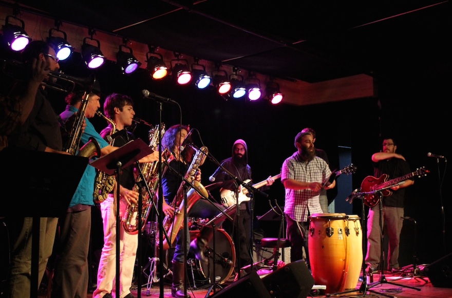 Zion80 performing at Littlefield in Brooklyn, Oct. 7, 2015. (Gabe Friedman)