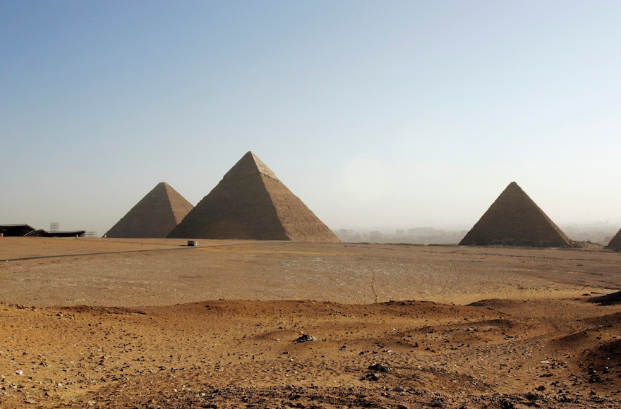 The pyramids of Giza in Cairo, Egypt, Feb. 9, 2006. (Marco Di Lauro/Getty Images)