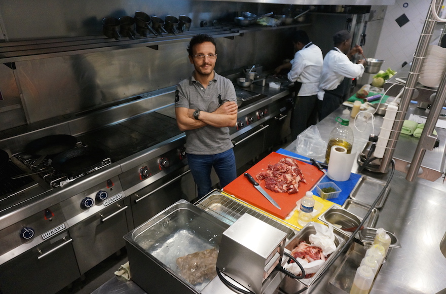 Simone Zanoni, head chef of Le Rafael in Paris, on Nov. 3, 2015. (Cnaan Liphshiz/JTA)