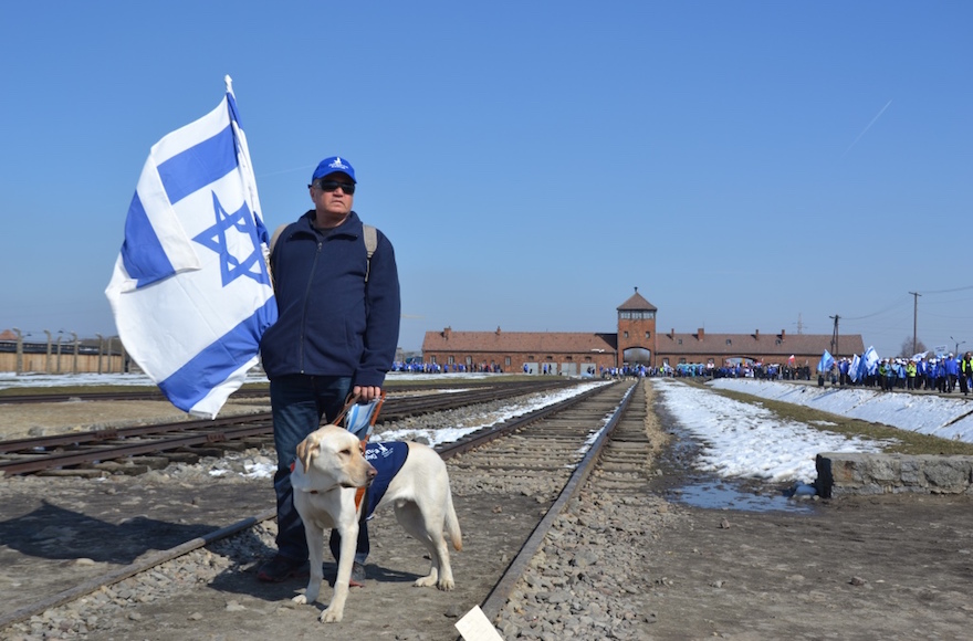 A blind participant in the March of the Living featured in the new documentary 