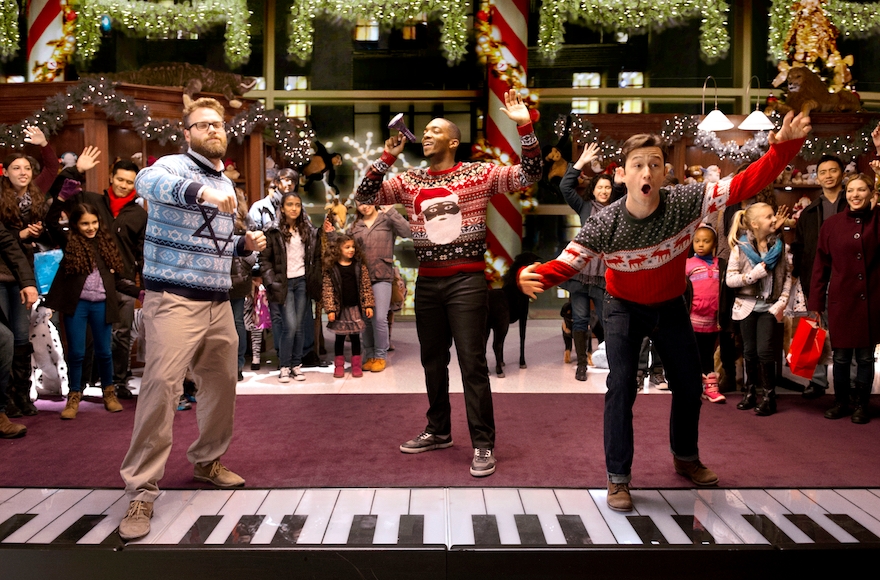 Seth Rogen, Anthony Mackie and Joseph Gordon-Levitt star in Jonathan Levine's "The Night Before." (Courtesy of Columbia Pictures) 