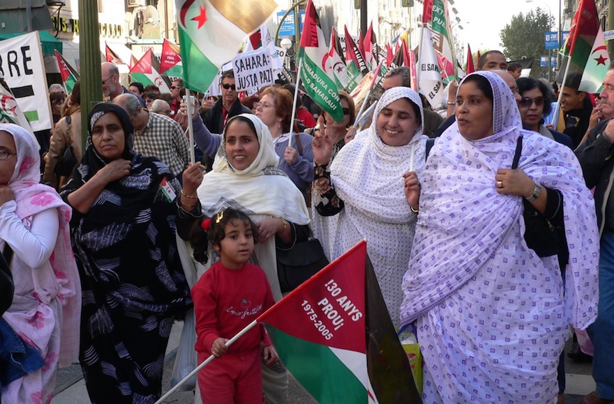 A demonstration in Madrid in support of Western Sahara's self-determination, Nov. 11, 2006. (Wikimedia Commons)