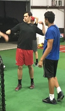 In Israel, ex-minor leaguer Brent Powers will convey his pitching knowledge to aspiring players, as he does here at a Houston academy where he works. (Courtesy of Brent Powers)