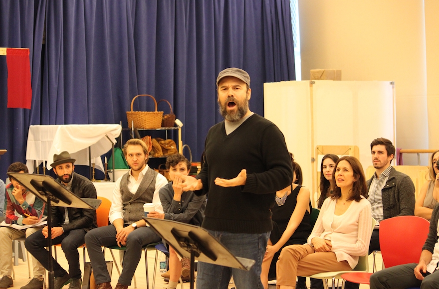 Danny Burstein, rehearsing the role of Teyve in 