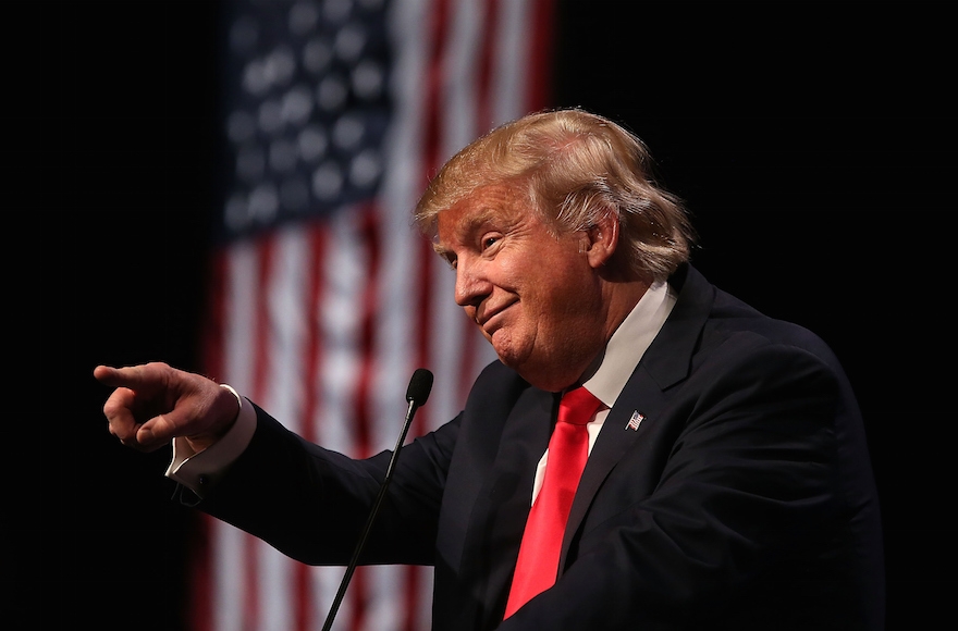 Republican presidential candidate Donald Trump speaking during a campaign rally at the Westgate Las Vegas Resort & Casino in Las Vegas, Nevada, Dec. 14, 2015. (Justin Sullivan/Getty Images)