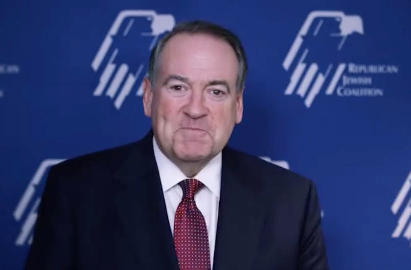 Former Arkansas Governor Mike Huckabee in an Republican Jewish coalition Hanukkah video (RJC via Facebook)