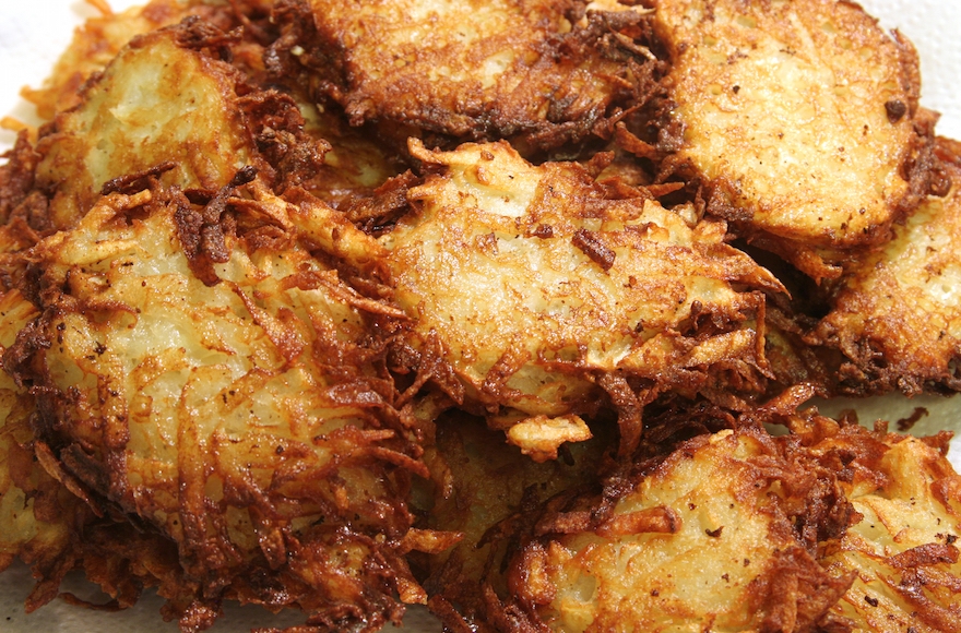 Latkes have not always been made of potatoes. (Shutterstock)