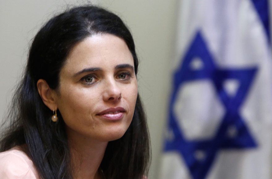 Israel's Justice Minister Ayelet Shaked of the Jewish Home party attending the negotiation with the Likud at the parliament in Jerusalem, May 6, 2015. GALI TIBBON/AFP/Getty Images)