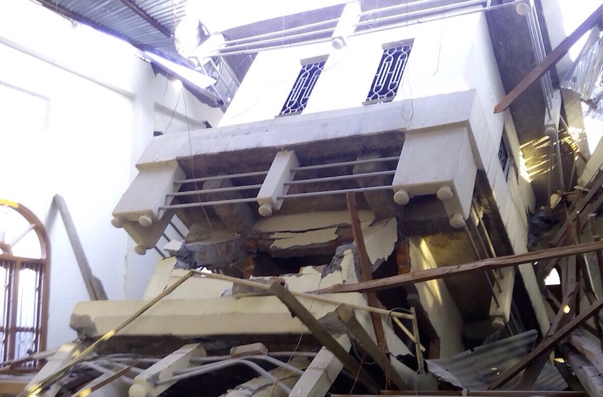 A view of the damage in Churachandpur, India after a 6.7 magnitude earthquake struck the area, Jan. 4, 2015. (Courtesy of Shavei Israel)