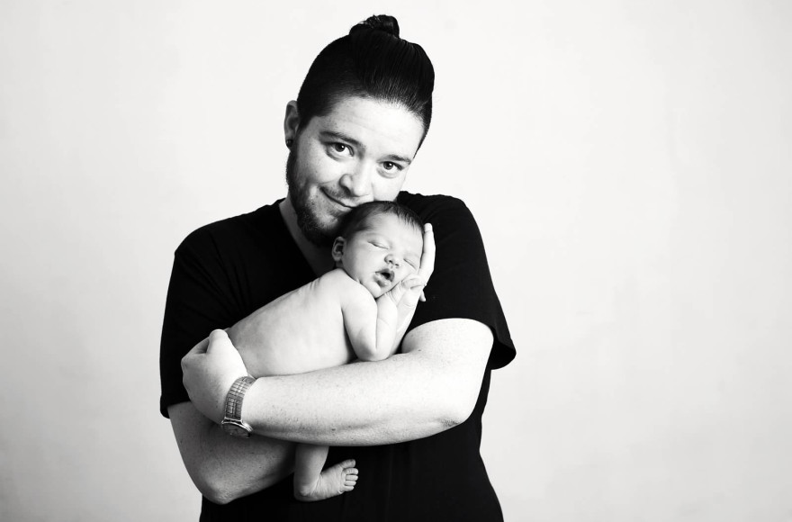 Rafi Daugherty, with his daughter, Ettie. (Courtesy of Rafi Daugherty)