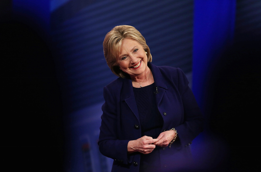 Hillary Clinton at a Democratic Presidential Town Hall at the Derry Opera House in Derry, New Hampshire, Feb. 3, 2016. (Justin Sullivan/Getty Images)