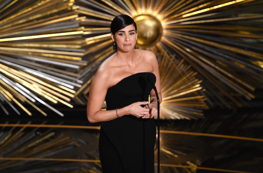 Sarah Silverman speaking onstage during the 88th Annual Academy Awards at the Dolby Theatre in Los Angeles, Feb. 28, 2016. (Kevin Winter/Getty Images)