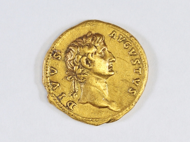 The gold coin is one of only two such coins known to exist in the entire world, the Israel Antiquities Authority said. (Israel Antiquities Authority)