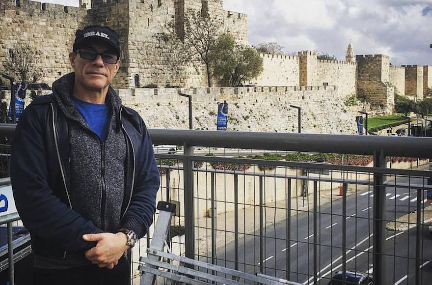 Jean-Claude Van Damme in Jerusalem, March 29, 2016. (Facebook)