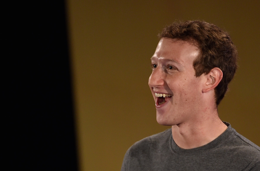 Mark Zuckerberg speaking during a town-hall meeting at the Indian Institute of Technology in New Delhi, India, Oct. 28, 2015. (Money Sharma/AFP/Getty Images)