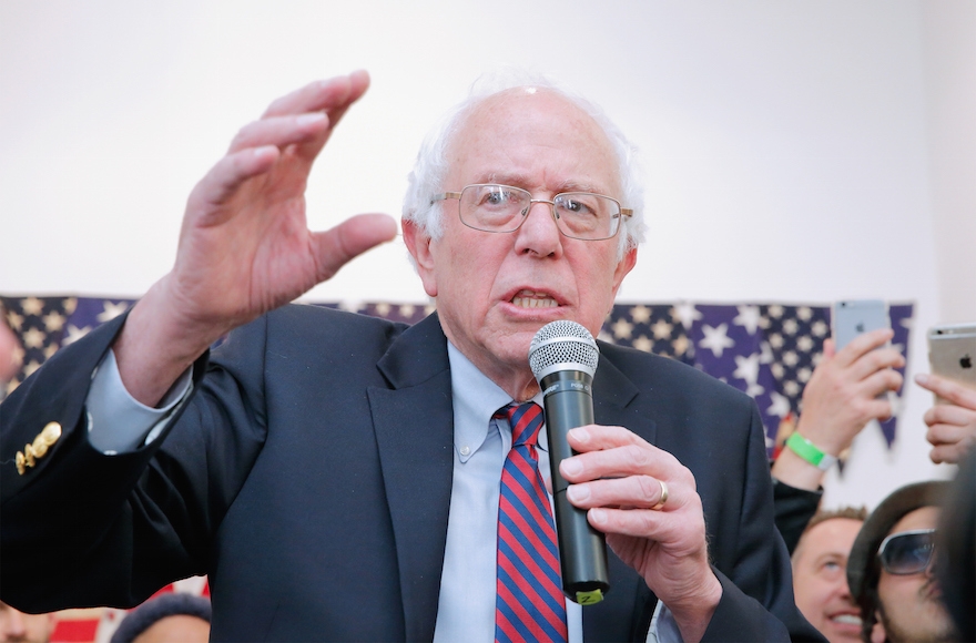 Bernie Sanders attending Artists for Bernie Sanders National Touring Art Exhibit in New York City, April 16, 2016. (Mireya Acierto/Getty Images)