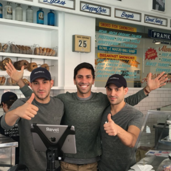 Alex Frankel, left, and Zach Frankel, right, with Nev Schulman from the MTV show 