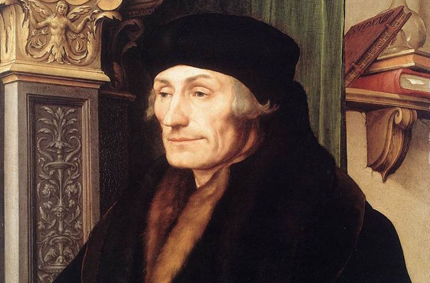 Desiderius Erasmus in 1523 as depicted by Hans Holbein the Younger (Wikmedia Commons)
