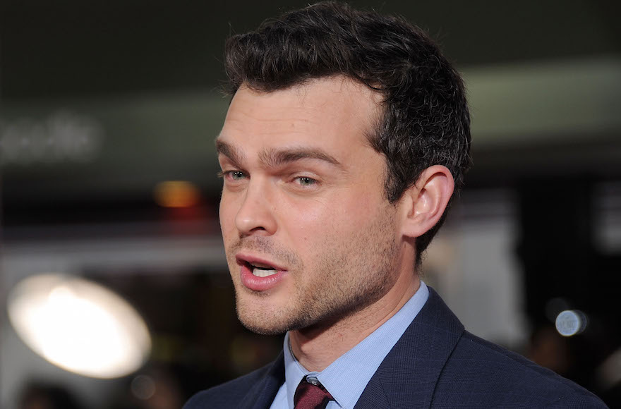 Alden Ehrenreich arriving at the premiere of Universal Pictures' 