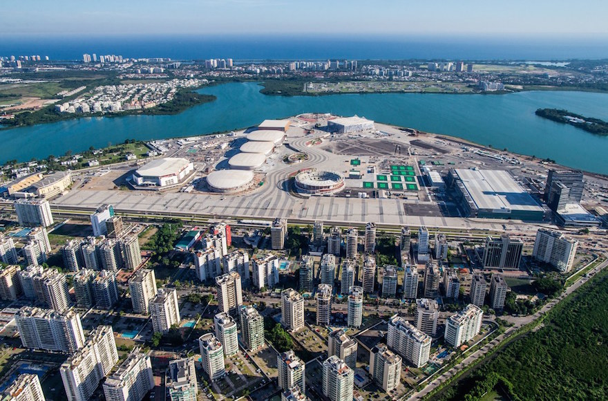 An aerial view of Rio 2016 Olympic Park during construction. (Gabriel Heusi/Brasil2016.gov.br)