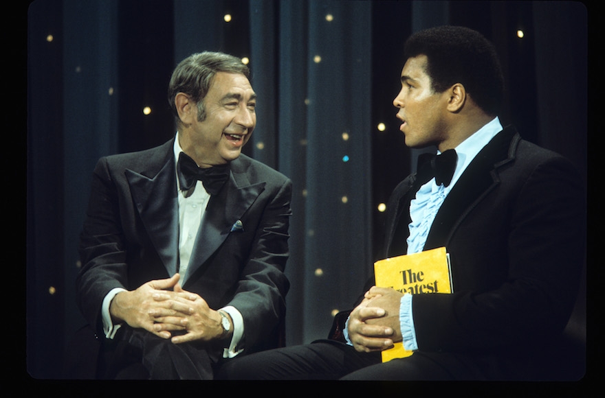 Howard Cosell, left, appearing with Muhammad Ali on "Saturday Night Live," October 18, 1975. (Ann Limongello/ABC Photo Archives/ABC via Getty Images) L-R: HOWARD COSELL;MUHAMMAD ALI