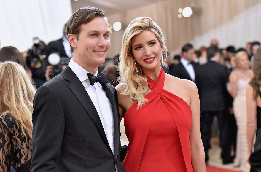 Jared Kushner and wife Ivanka Trump attending the 