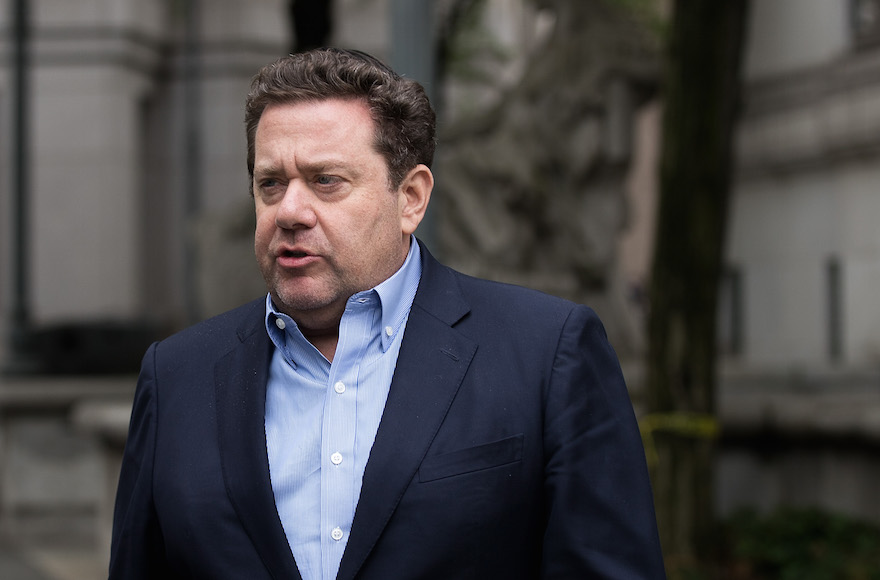 After being arrested on federal corruption charges, Murray Huberfeld, the founder of a New York-based hedge fund Platinum Partners LP, leaving United States District Court for the Southern District of New York in New York City, June 8, 2016. (Drew Angerer/Getty Images)