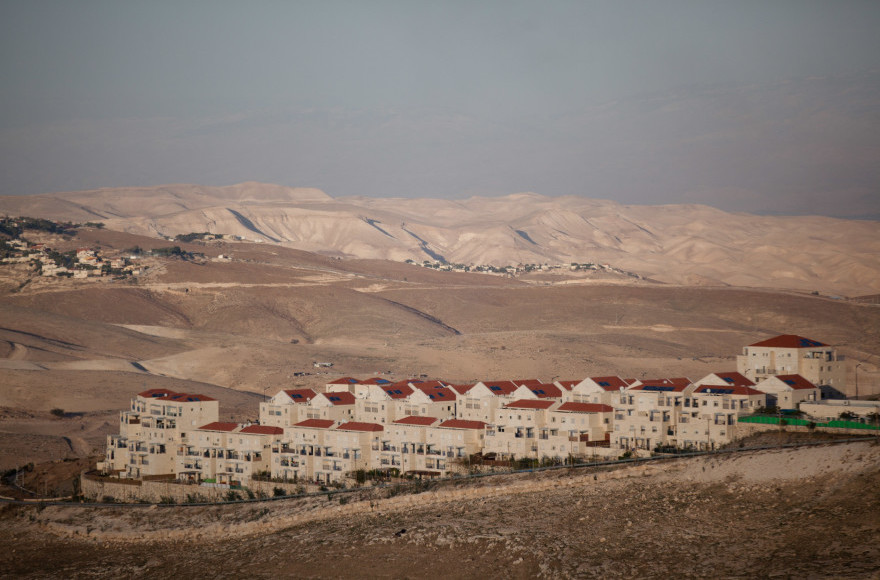 A view of a portion of the West Bank settlement of Maale Adumim, the settlement adjoining the industrial zone where SodaStream has a factory. (Uriel Sinai/Getty Images)